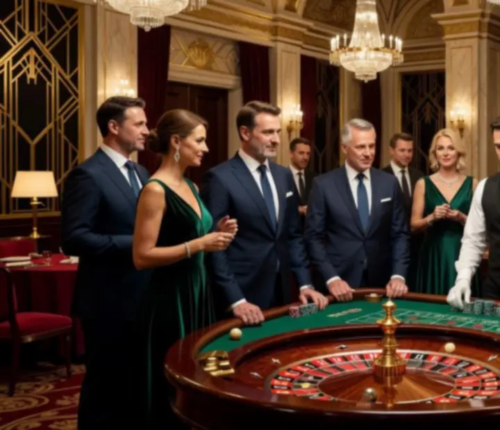 Stół do ruletki podczas eleganckiej gali firmowej zorganizowanej przez NAXSOL ENTERPRISES LTD